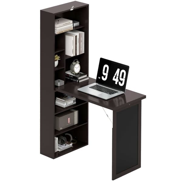 Rootz Foldbar Wall Table - Space Saving Desk - Convertible Table - Blacktavla - lagring - 98x51x153cm