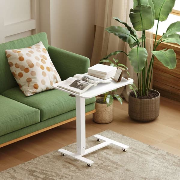 Rootz Steh Desht -korkeus Säädettävä työpöytä - Mobiili kannettava tietokone - ergonominen työtila - SIT/Stand -vaihtoehto - Valkoinen - 65cm x 48cm x