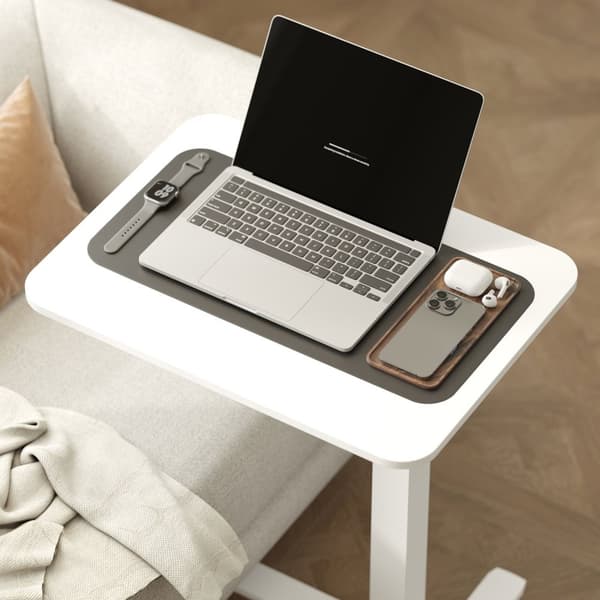 Rootz Steh Desht -korkeus Säädettävä työpöytä - Mobiili kannettava tietokone - ergonominen työtila - SIT/Stand -vaihtoehto - Valkoinen - 65cm x 48cm x