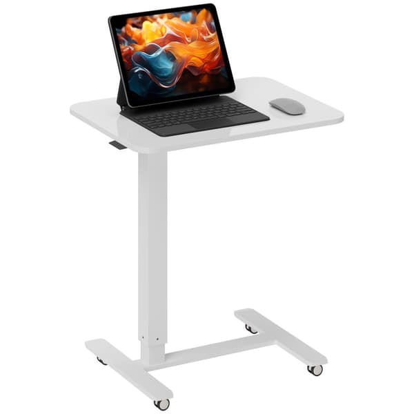 Rootz Steh Desht -korkeus Säädettävä työpöytä - Mobiili kannettava tietokone - ergonominen työtila - SIT/Stand -vaihtoehto - Valkoinen - 65cm x 48cm x