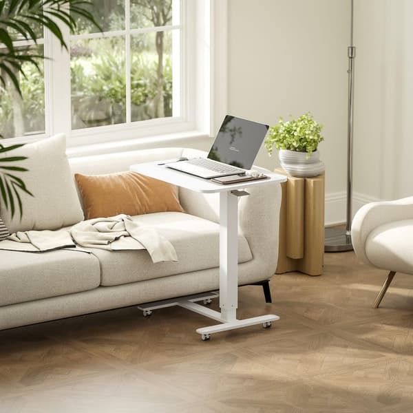 Rootz Steh Desht -korkeus Säädettävä työpöytä - Mobiili kannettava tietokone - ergonominen työtila - SIT/Stand -vaihtoehto - Valkoinen - 65cm x 48cm x