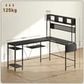 Miniatyrbillede 3 af 6: Rootz Modular Corner Desk - L -formet skrivebord - Industrielle stilmøbler - Opladestation - 160 cm x 120 cm x 145 cm