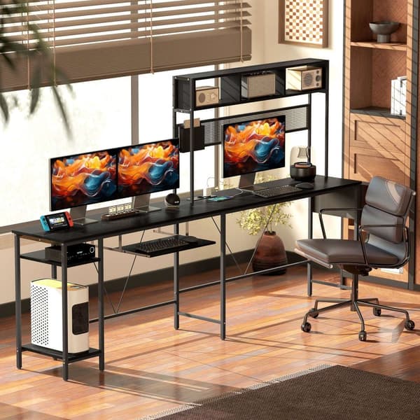 Rootz Modular Corner Desk - L -formet skrivebord - Industrielle stilmøbler - Opladestation - 160 cm x 120 cm x 145 cm