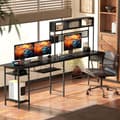 Miniatyrbillede 4 af 6: Rootz Modular Corner Desk - L -formet skrivebord - Industrielle stilmøbler - Opladestation - 160 cm x 120 cm x 145 cm