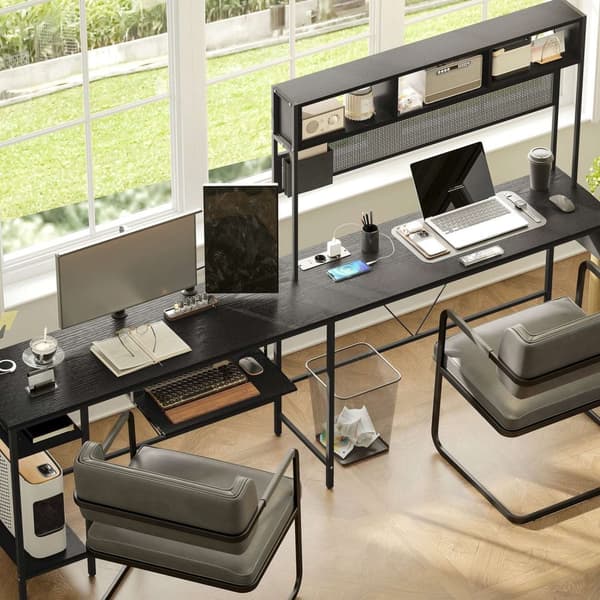 Rootz Modular Corner Desk - L -formet skrivebord - Industrielle stilmøbler - Opladestation - 160 cm x 120 cm x 145 cm
