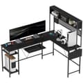 Miniatyrbillede 6 af 6: Rootz Modular Corner Desk - L -formet skrivebord - Industrielle stilmøbler - Opladestation - 160 cm x 120 cm x 145 cm