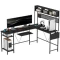 Miniatyrbillede 1 af 6: Rootz Modular Corner Desk - L -formet skrivebord - Industrielle stilmøbler - Opladestation - 160 cm x 120 cm x 145 cm