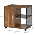 Miniatyrbild 3 av 6: Rootz Printer Stand - Office Organizer - Skåpfack - Multifunktionell förvaring - Elegant design - 70 cm x 40 cm x 65,5 cm