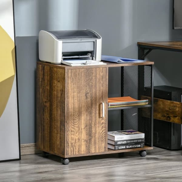 Rootz Printer Stand - Office Organizer - Skåpfack - Multifunktionell förvaring - Elegant design - 70 cm x 40 cm x 65,5 cm