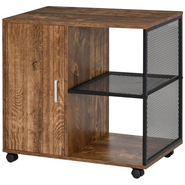 Rootz Printer Stand - Office Organizer - Skåpfack - Multifunktionell förvaring - Elegant design - 70 cm x 40 cm x 65,5 cm