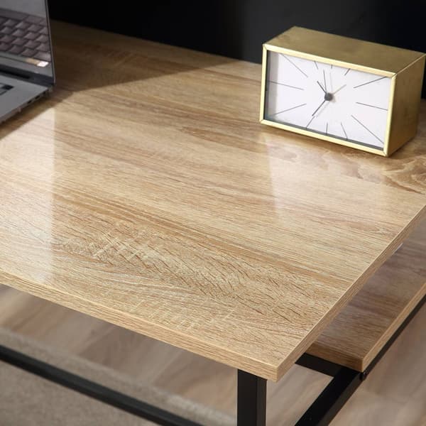 Rootz Computer Desk Storage - Office Desk - kirjoituspöytä - Teollisuustyyli - 120L x 53B x 126H CM -ruskea ja musta