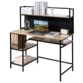 Pikkukuva 1 / 6: Rootz Computer Desk Storage - Office Desk - kirjoituspöytä - Teollisuustyyli - 120L x 53B x 126H CM -ruskea ja musta