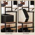 Pikkukuva 6 / 10: Rootz Computer Table - Desk - WorkStation - Paranna tuottavuutta - 150 cm x 48 cm x 125cm - Monitor Stand & 4 -vaiheinen hylly - teollisuussuunnittelu