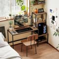 Pikkukuva 2 / 10: Rootz Computer Table - Desk - WorkStation - Paranna tuottavuutta - 150 cm x 48 cm x 125cm - Monitor Stand & 4 -vaiheinen hylly - teollisuussuunnittelu