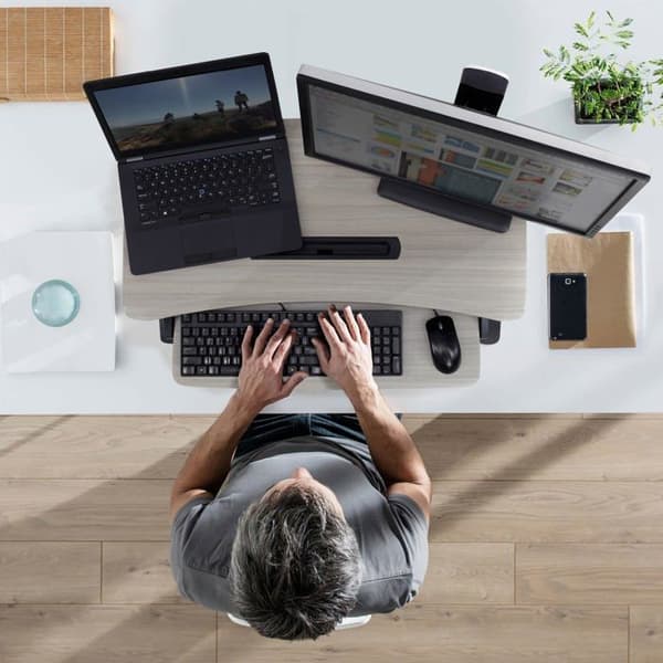 ERGOTRON WorkFit-Z Mini Ståbordsadapter - Pärlgrå