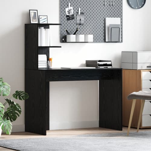 Svart Ek Skrivbord Svart Ek MDF, laminat Kompakt Hyllor
