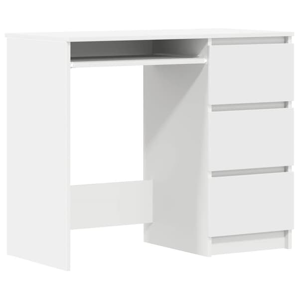 Skrivbord vit 90x45x76 cm konstruerat trä