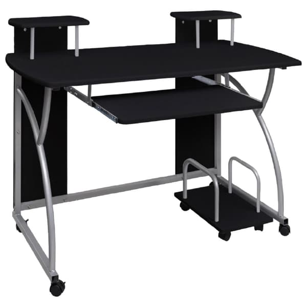 Datorbord svart 110x52x88,5 cm konstruerat trä