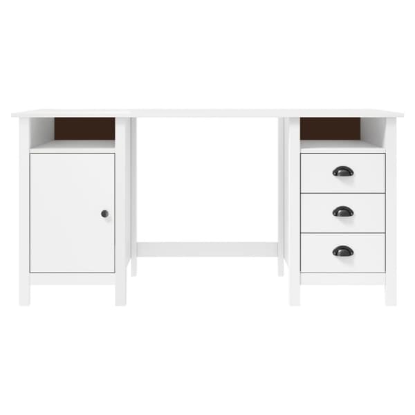Skrivbord Hill vit 150x50x74 cm massiv furu