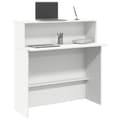 Miniatyrbild 1 av 2: Receptionsdisk vit 100x50x103,5 cm konstruerat trä