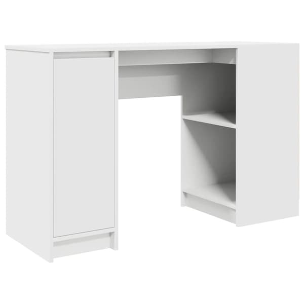Skrivbord vit 120x42x76 cm konstruerat trä