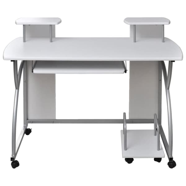 Datorbord vit 110x52x88,5 cm konstruerat trä