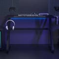 Miniatyrbild 1 av 2: Gamingskrivbord med ZZ-formade ben svart 110x60x75 cm