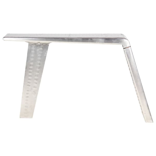 Skrivbord flygplansdesign silver 112x50x76 cm metall