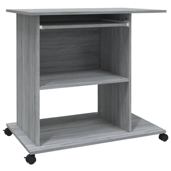 Datorbord grå sonoma-ek 80x50x75 cm konstruerat trä