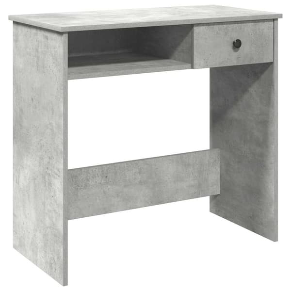 Skrivbord betonggrå 80x40x75 cm konstruerat trä