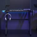 Miniatyrbild 1 av 2: Gamingskrivbord med ZZ-formade ben svart 90x60x75 cm