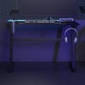 Miniatyrbild 1 av 2: Gamingskrivbord LED med Z-formade ben svart 110x60x75 cm