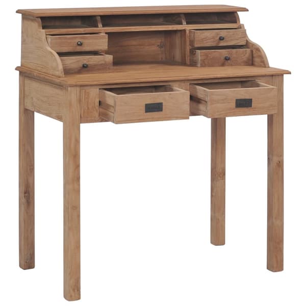 Skrivbord 90x50x100 cm massiv teak