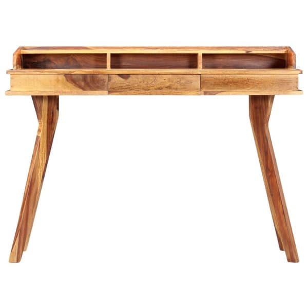 Skrivbord 115x50x85 cm massivt sheshamträ