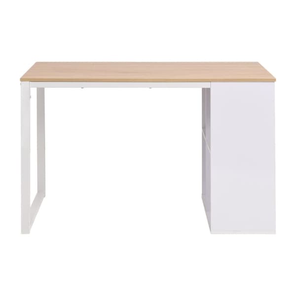 Skrivbord 120x60x75 cm ekfärg och vit