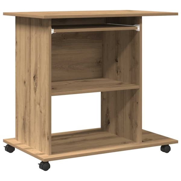 Datorbord ek 80x50x75 cm konstruerat trä