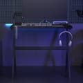 Miniatyrbild 1 av 2: Gamingskrivbord LED med Y-formade ben svart 90x60x75 cm