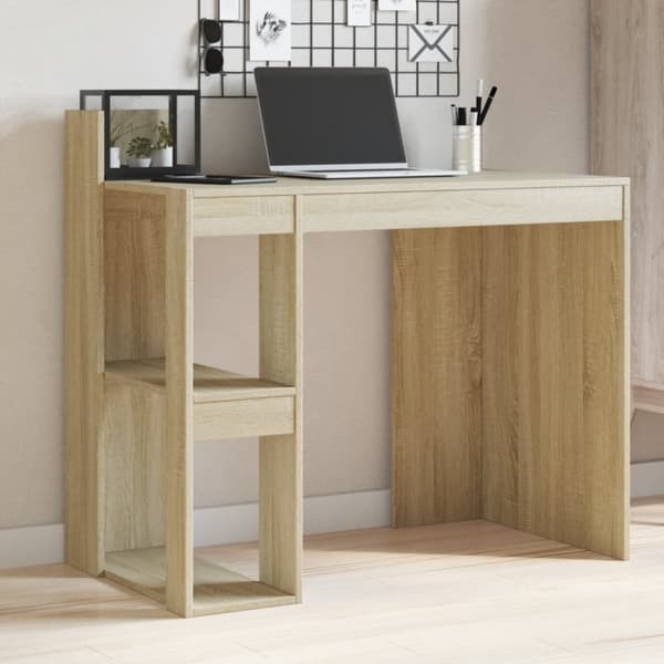 Skrivbord sonoma-ek 103,5x56,5x94 cm konstruerat trä