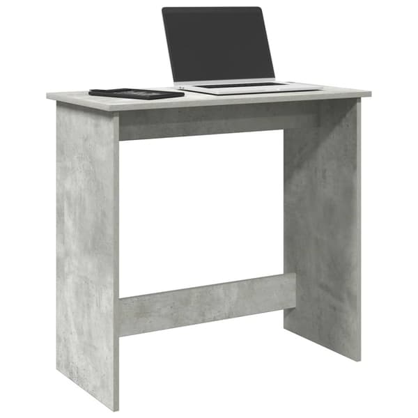 Skrivbord betonggrå 80x40x75 cm konstruerat trä