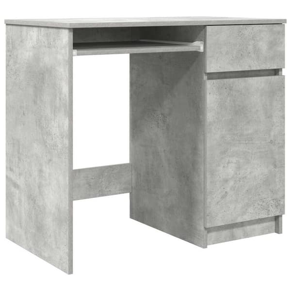 Skrivbord betong grå 86x49x76 cm konstruerat trä