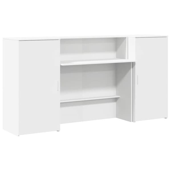 Receptionsdisk vit 200x50x103,5 cm konstruerat trä
