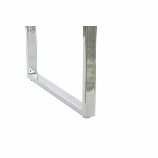 Skrivbord DKD Home Decor Vit Silvrig Metall Trä MDF 120 x 55 x 76 cm