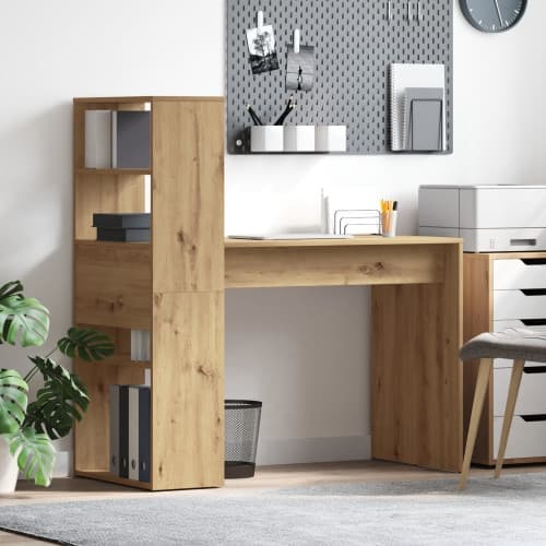 Skrivbord med förvaring Artisan Ek 113x54x120 cm Ingenjörsträ