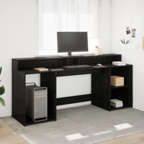 Bord Svart Ek 200x55x91 cm Konstruerat Trä