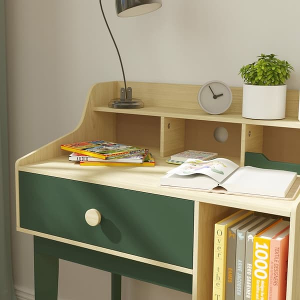 Rootz Children's Desk and Chair Set - Kids Furniture - Study Desk - Storage & Stability - 80.4cm x 50cm x 96 cm