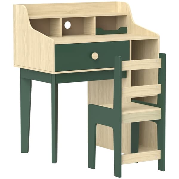 Rootz Children's Desk and Chair Set - Kids Furniture - Study Desk - Storage & Stability - 80.4cm x 50cm x 96 cm