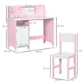 Miniatyrbild 3 av 7: Rootz Children's Desk Set - Kids Desk - Children's Study Table - Främjar sittvanor - 90L x 45B x 85H cm - Pink