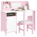 Miniatyrbild 6 av 7: Rootz Children's Desk Set - Kids Desk - Children's Study Table - Främjar sittvanor - 90L x 45B x 85H cm - Pink
