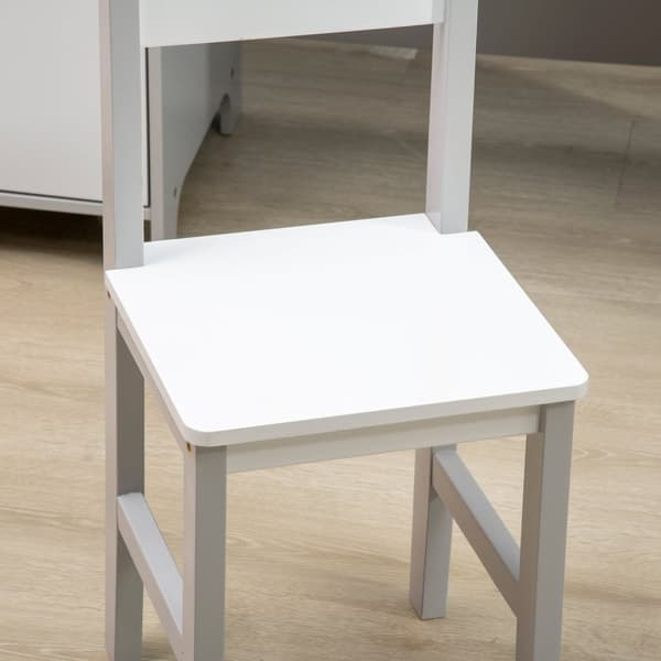 Rootz Children's Desk Set - Kid's Learning Desk - Studiemöbler - Främjar goda vanor - 90x45x85cm, grå och vit
