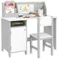Miniatyrbild 6 av 7: Rootz Children's Desk Set - Kid's Learning Desk - Studiemöbler - Främjar goda vanor - 90x45x85cm, grå och vit